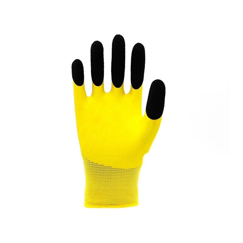 Latex Foam Coated Finger Reinforced Polyester Labor Safety Working Gloves