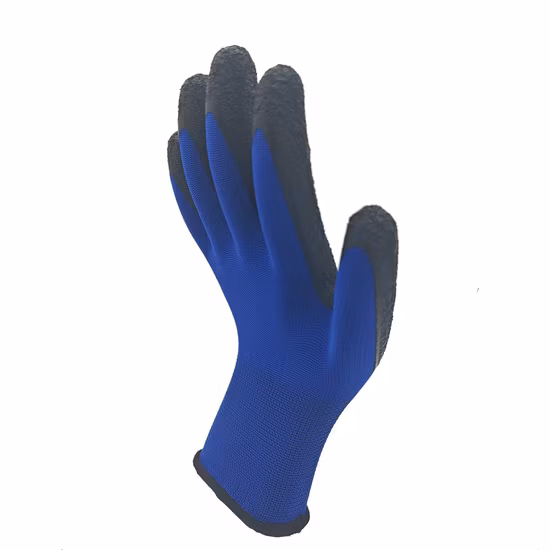 Factoryshop En388 10 г хлопчатобумажная трикотажная подкладка из латекса с морщинами/морщинистым покрытием, строительные, безопасные, трудовые, промышленные, садовые рабочие перчатки