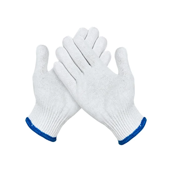Китай оптовая продажа 7/10 калибра защитные/рабочие перчатки промышленные/рабочие перчатки из белого хлопка трикотажные перчатки